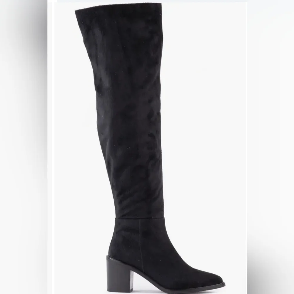 Sexy Chic Seychelles Black Microsuede OTK Boots